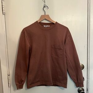 Uniqlo U Earthy Brown Crewneck Tee - Long Sleeve